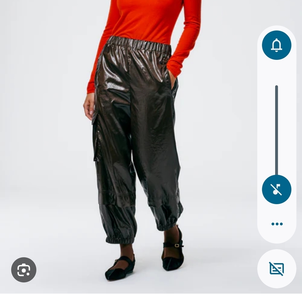 Tibi womens Gleam Wilt Pull On Jogger. EUC. Size L-Regular. Brown.